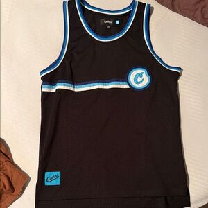 Cookies Men's Black and Blue Tank Top